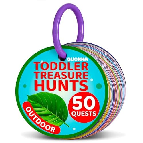 QUOKKA Scavenger Hunt Game for Toddlers 3-5 – 50 Toddler Activities Outdoor Cards Game Set - Fun Educational Play for Preschool Boys and Girls and Early Development - Image 1