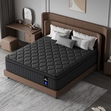 EVLWZL 14 Inch King Size Mattress, Medium Firm Hybrid King Mattresses, Memory Foam Mattress in a Box with Individually Wrapped Pocket Springs, Reinforced Edge Support, Pressure Relief,Motion Isolation - Image 7