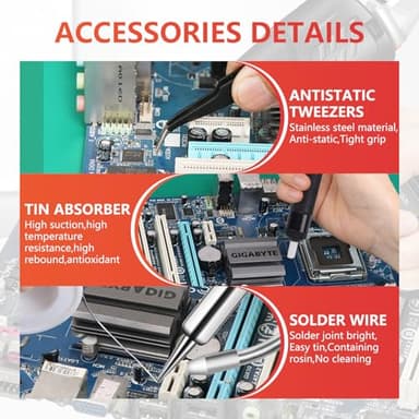 Ayyecoeeye Welder Five-Piece Set, Versatile Internally Heated Industrial Laser Welding Tools, 3 In 1 Handheld Rust Removal/Cutting/Welding with Spare Tin Wire - Image 2