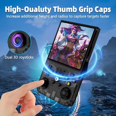 R36MAX Retro Handheld Game Console, 18000+ HD Games Mini Retro Video Console, 4.0 Inch IPS Screen, 64GB Memory, Portable Arcade Video Gaming Console Gift for Adults, Black - Image 6