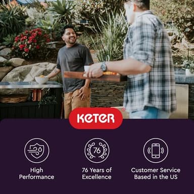 Keter Unity XL Portable Outdoor Table with Stainless Steel Top for Kitchen Prep and Outdoor Storage Cabinet for Grilling Accessories, Dark Grey - Image 14
