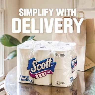 Scott 1000 Toilet Paper, 32 Rolls, Septic-Safe, 1-Ply Toilet Tissue - Image 6