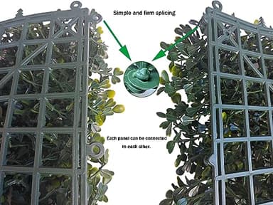 ODTORY Artificial Boxwood Roll Panels,48 X 120 in(40 sqft) UV-Anti Artificial Ivy Privacy Fence Wall Screen for Indoor Outdoor Green Grass Wall Decor & Ivy Fence Covering Privacy - Image 4