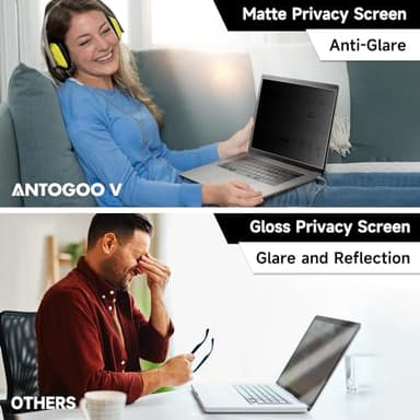 16 Inch 16:10 Laptop Privacy Screen Filter, Anti Blue Light Glare & Anti Scratch Computer Privacy Shield for 16" with 1920x1200 Aspect Ratio Laptop - Image 3