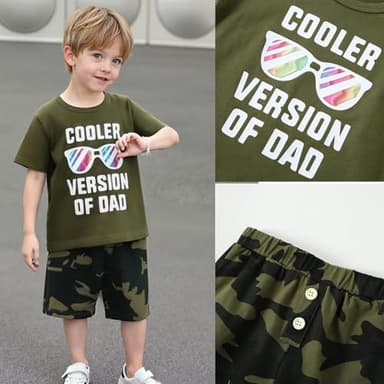 DISAUR Toddler Boy Short Sets Green Letter Printed Toddler Summer Clothes Boy 2t 3t 2-3t Spring Outdoor Wearing - Image 5