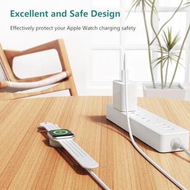 2Pack for Apple Watch Charger Cable, Magnetic Fast Charger to USB-C Cable 6FT(2m), Wireless Fast iWatch Charger Portable Compatible with iWatch Ultra/Series 9/8/7/6/SE/SE2/5/4/3/2/1-White - Image 5