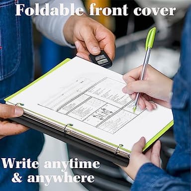 INFUN 1 Inch Telescoping 3 Ring Binder with 8-Tab Dividers, 30 Sheet Protectors and Labels – Compact Binder for Recipes, Documents and Notes, Includes 30 Recipe Cards –Red - Image 5