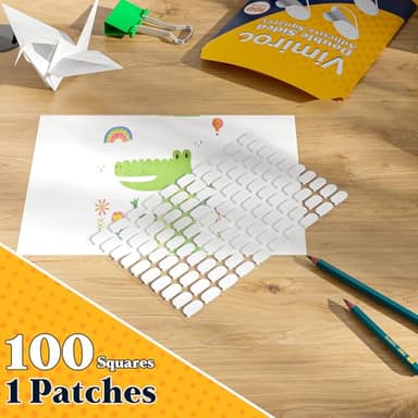 Adhesive Stick Dots Double Sided Removable Mounting Putty - Clear Museum Sticky Tack for Wall, Figurine, Poster Hanging, No Trace Dots - Strong Stick Tack for Party Decor, Balloon & Crafts (100Pcs) - Image 7