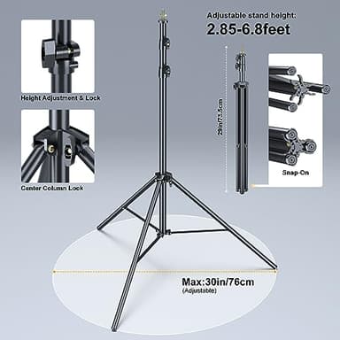 LINCO Backdrop Stand for Parties Kit 10x7 ft Adjustable Back Drop Photography Studio Photo Background Support System with Clamps, Sand Bag, Carrying Bag 4172 - Image 7