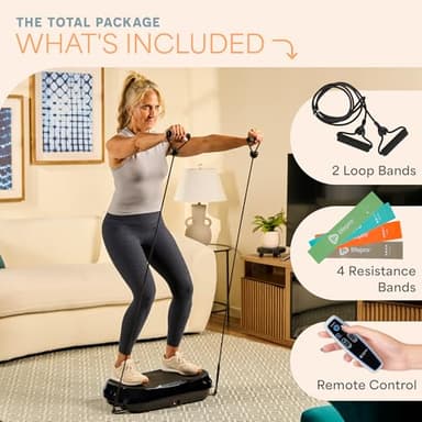 Lifepro Waver Mini Vibration Plate - Whole Body Vibration Platform Exercise Machine - Home & Travel Workout Equipment for Weight Loss, Toning & Wellness - Max User Weight 260lbs - Image 8
