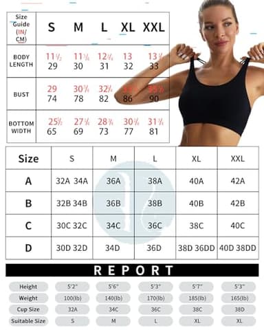 Sports Bras for Women,Padded Black Sports Bra Tank Top Sexy Crisscross Back High Impact Longline Workout Yoga Bra(WX2934Black,M) - Image 6