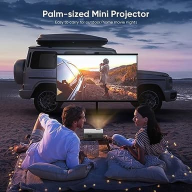 Projector with WiFi and Bluetooth, Upgrade Outdoor Projector, Mini Movie Projector Supports 1080P Synchronize Smartphone Screen by WiFi/USB Cable for Home Entertainment (WiFi) - Image 7