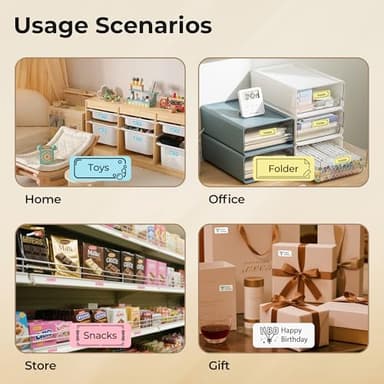 POLONO Label Maker Machine with Tape, P31S Bluetooth Label Printer, Mini Label Maker with Multiple Templates for School Office Home Organization, Wireless Portable Thermal Printer for Storage, White - Image 8