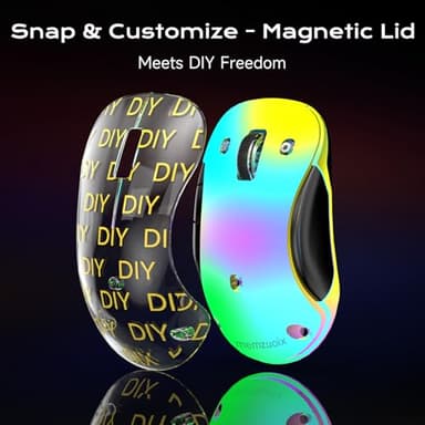 memzuoix 2.4G LED Wireless Mouse, Rechargeable Ergonomic Mouse with Detachable Cover, 1200 DPI Portable Optical Computer Mouse with USB Receiver for Laptop, PC, Desktop and MacBook, 5 Buttons - Image 7