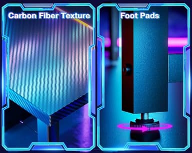 Casaottima L Shaped Gaming Desk, Corner Desk Gaming Table for Home Office, Computer Desk Sturdy Writing Workstation for Small Space, Easy to Assemble, 51 inch, Carbon Fiber Surface, Black - Image 8