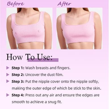 Herlight Nipple Covers for Women – Reusable Sticky, Adhesive Silicone Nipple Covers, Seamless Invisible Washable Design with Travel Box Nude - Image 6