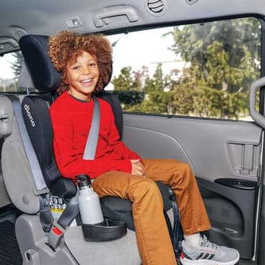 Diono Cambria 2 XL, Dual Latch Connectors, 2-in-1 Belt Positioning Booster Seat, High-Back to Backless Booster, Space and Room to Grow, 7 Headrest Positions, 8 Years 1 Booster Seat, Black - Image 3