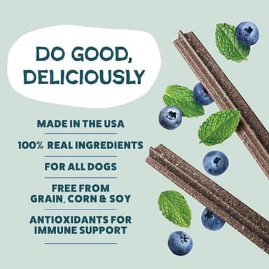 Shameless Pets Toothberry Dental Chews for Dogs – Natural Dog Dental Sticks for Fresh Breath, Teeth Cleaning & Removes Tartar, Grain-Free Dog Treats, No Corn or Soy, 32 Sticks - Image 3