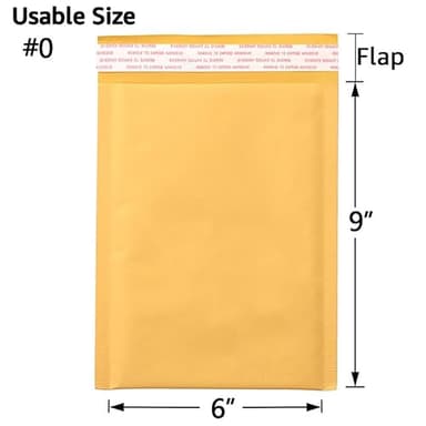 Kraft Bubble Mailers [500 Pack] Shipping Mailing Packing Padded Envelopes #0 (6" x 9") - Image 4