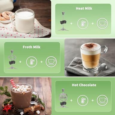 Maestri House Milk Frother, 21OZ Variable Temp and Froth Thickness Milk Frother and Steamer, Smart Touch Control Milk Warmer, Dishwasher Safe, Memory Function for Latte Cappuccino Hot Chocolate - Image 4