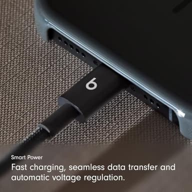 Beats USB-A to USB-C Woven Cable 2 Pack Fast Charging Durable/Tangle-Free Compatible Charger for Apple & Android Devices (1.5 m, 5 ft) - Bolt Black - Image 6