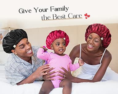 YANIBEST Silk Bonnet for Sleeping, Satin Hair Bonnets for Women and Men, Double Layer Adjustable, Protects Hair from Tangling and Breakage, Pink - Image 5