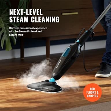 PurSteam Professional Steam Mop | Multi-Surface Floor Cleaner for Hardwood, Tile, Laminate & Carpet | Fast Heating, Lightweight & Chemical-Free Cleaning - Image 2