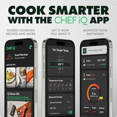CHEF iQ Sense [2025 Model] | Smart Wireless Meat Thermometer | 4 Ultra-Thin Probes | WiFi Unlimited Range | 1000°F Heat Safe | 5 Sensors | BBQ, Grill, Oven, Smoker, Air Fryer | Gen3 - Image 3
