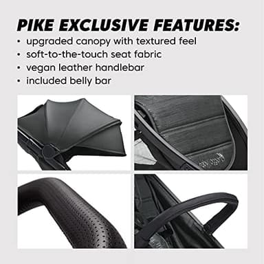 Baby Jogger City Tour 2 Ultra-Compact Travel Stroller Lightweight Foldable Pike Exclusive Includes Belly Bar Leatherette Handlebar and Premium Fabric - Image 5