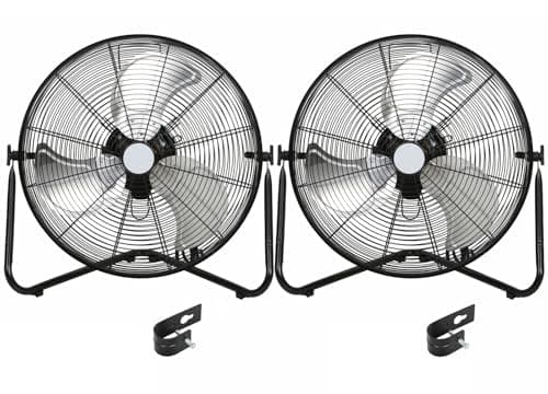 BILT HARD 20" High Velocity Floor Fan, 4600 CFM 3-Speed Industrial Shop Fan with Wall-Mounting System, Heavy Duty Metal Fan for Garage Workshop and Warehouse, 2 Pack - Image 1