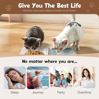 Automatic Cat Feeder with Camera,5G/2.4G WiFi Pet Feeder,2K HD Video and Night Vision,Easy APP Operation,Low Food and Food Clogging APP Tips,Water and Grain Large Capacity Feeder - Image 8