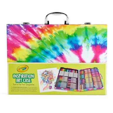 Crayola Inspiration Art Case Coloring Set - Tie-Dye (140ct), Art Supplies Set For Kids, Travel Drawing Kit, Holiday & Christmas Gift for Girls & Boys, Ages 5+ [Amazon Exclusive] - Image 7