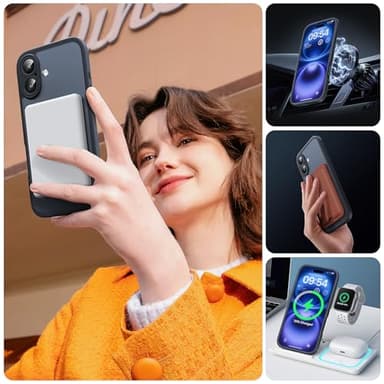 TOCOL Magnetic for iPhone 16 Case, Upgraded Full Camera Protection, Compatible with Magsafe, Drop Protection, Translucent Matte Back Bumper Phone Cover 6.1-Inch（Black） - Image 6