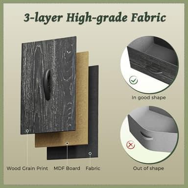 Huuger 63 Inch Dresser for Bedroom, Dresser for Closet with 9 Drawers, Large TV Stand for 55, 65, 70 Inch TV, Entertainment Center, Wide Long Chest of Drawers, Charcoal Black Wood Grain Print - Image 6