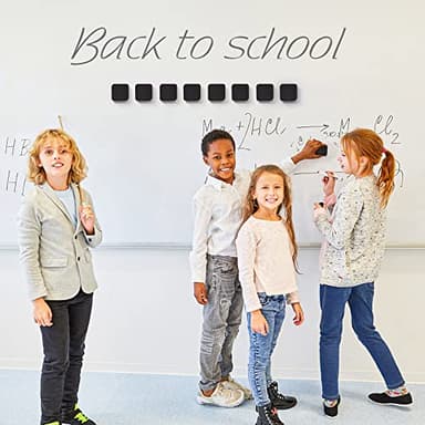 Dry Erase Erasers, IHPUKIDI 48 Pack Magnetic Whiteboard Dry Eraser Chalkboard Cleansers for Classroom, Home and Office (Black 2 x 2 Inch - Image 6