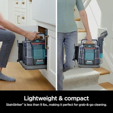 Shark StainStriker Portable Carpet, Upholstery & Area Rug Cleaner, XL Tool & Self-Cleaning, Stain & Odor Remover, Perfect for Car Interior with 3 Cleaning Tools & Solution, PX225BRN, Royal Purple - Image 8