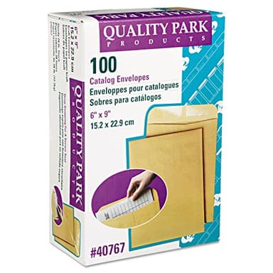Quality Park Catalog Mailing Envelopes, 6 x 9 Envelopes, Gummed, Heavy 28 lb. Kraft Paper, Greeting Card Size, For Mailing, Organizing and Storage, 100 per Box (QUA40767) - Image 2