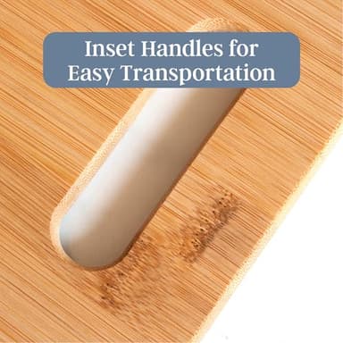 Totally Bamboo 3-Piece Bamboo Cutting Board Set – Reversible Kitchen Boards for Chopping, Cheese & Serving | Durable, Eco-Friendly Wood Cutting Boards - Image 5