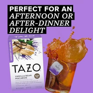TAZO Dessert Delights Vanilla Bean Macaron Tea Bags, Sugar Free and Zero Calories, 90 Total Tea Bags (15ct - Pack of 6) - Image 7