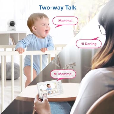 VTech Video Baby Monitor with 5" LCD Screen, Up to 17Hrs Video & 31Hrs Audio Battery Life, Night Vision, 1000ft Range, Pan-Tilt-Zoom, Lullabies, Soothing Sounds, Temperature Sensor, No WiFi: 924W - Image 9