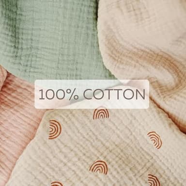 MairMore Muslin Nursing Covers for Breastfeeding, Privacy Breast Feeding Cover with Arch Neckline for Mom and Baby, Breathable 100% Cotton Nursing Apron Multi-use Stroller Cover - Image 2