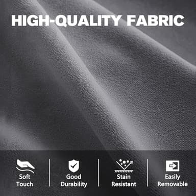 Sweetcrispy Bean Bag Chairs, 3Ft Bean Bags for Kids Teens, Large Beanbag Chair with Memory Foam Filled and Soft Removable Washable Cover, Comfy Sofa for Living Room Bedroom Dorm, Light Grey - Image 7