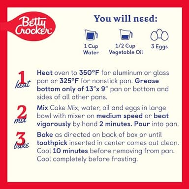 Betty Crocker Favorites Super Moist Chocolate Fudge Cake Mix, 13.25 oz (Pack of 12) - Image 6