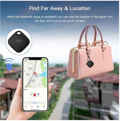 Air Tracker Tags 4 Pack (iOS Only, Not for Android) Bluetooth Luggage Tracker Tags Works with Apple Find My, Key Finder and Item Locator for Luggage, Backpack, Suitcases, Replaceable Battery - Image 7