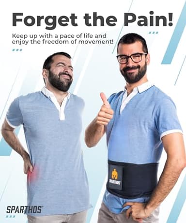 Sparthos Back Brace for Lower Back Pain - Immediate Relief from Sciatica, Herniated Disc, Scoliosis - Breathable + Lumbar Support Pad - For Men & Women - Fits 31–38″ Waist (Small, Check Size Chart) - Image 2