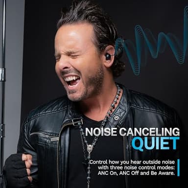 JLab Go Pop ANC True Wireless Earbuds & Charging Case, Black, Active Noise Cancelling, 10mm Drivers, Dual Connect, Customize Your Sound with App, Be Aware Mode, Compact Fit, MEMS Microphone - Image 2