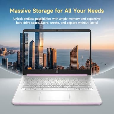 HP 14" Student-Laptop with Copilot AI office365, Intel Processor N150(Up to 3.6GHz) 8GB RAM 384GB Storage(128GB UFS + 64GB Ghost Manta SD Card) Win11 Lavender - Image 5