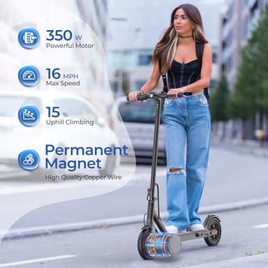 Electric Scooter, 8.5" /10" /14" Tire, 16/19/22 Mph Top Speed, 16/22/27/28/49 Miles Long Range, Folding Escooter for Adults and Teens with Dual Braking,Dual Suspension, App - Image 2