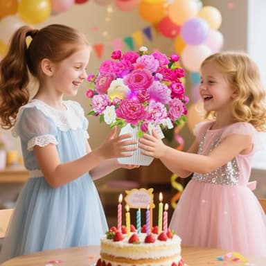 MZD8391 Birthday Cards with MUSIC & LIGHTS, Pop Up Happy Birthday Cards, Pink Penoy, 12 Inch Life Sized Forever Flower Bouquet Greeting Card Gifts for Women Mom Grandma - Image 9