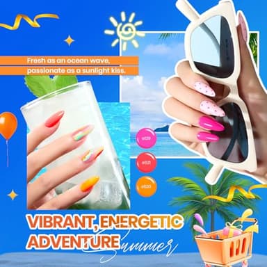 beetles Gel Polish Vivid Seasons, Fall Gel Nail Polish Set, 36 Colors Yellow Burgundy Purple Pink Jelly Shades, 45pcs with Base & Top Coat, UV LED Soak Off DIY Salon Set, Gift for Women & Girls - Image 4